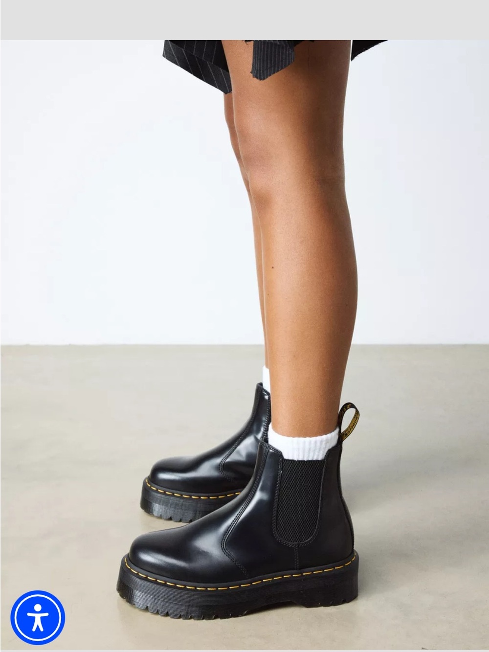 Dr. Martens Black Platform Chelsea Booties